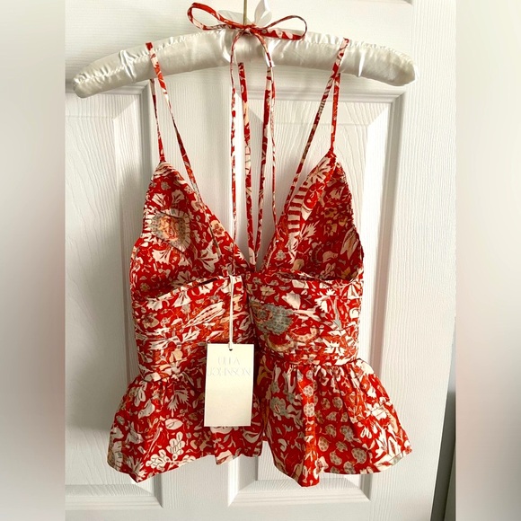 Brand new! Ulla Johnson Essie peplum halter top. XS. - Picture 5 of 6